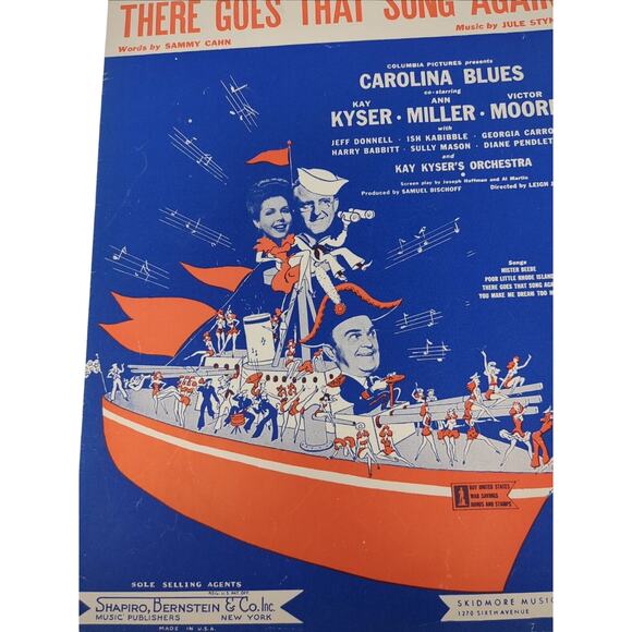 1944 Sheet Music There Goes That Song Again Carolina Blues Styne Cahn - Picture 2 of 10